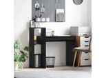 Maison Exclusive - Scrivania Con Scaffale Effetto Rovere Nero 100 X 40 X 90 Cm