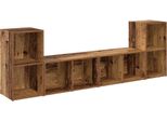 Syfax™ Set Mobile Tv 4 Pcs Legno Vecchio 37 X 37 X 72 Cm
