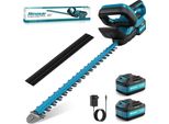 Tagliasiepi Senza Fili 21V/8000Mah - Motore Brushless 600W - Lama 52Cm, Taglio Ø15Mm - Precisione