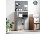 Maison Exclusive - Scrivania In Cemento Grigio 71,5 X 31,5 X 106,5 Cm Materiale Ligneo