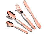 Berlinger Haus Posate A Specchio Oro Rosa Placcate Oro 24 Pezzi In Acciaio Inox Lucido, Set 6 Persone, Design Moderno Oro Rosa