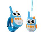 Retevis RT30W Walkie Talkie Per Bambini, Giocattolo Ricaricabile Dai 4 Ai 12 Anni, Walkie Talkie Con Gufo Cartoon, Regalo Per Bambini, Gioco Per Famiglie In Campeggio