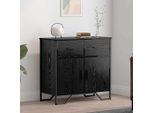 Maison Exclusive - Credenza Effetto Rovere Nero 79,5 X 35,5 X 74,5 Cm