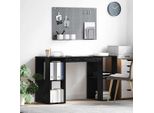 Maison Exclusive - Scrivania Con Scaffale Effetto Rovere Nero 130 X 50,5 X 75 Cm