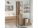 Vidaxl Mobile Da Bagno Con Ripiano In Rovere Artisan 33 X 33 X 185,5 Cm