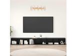 Vidaxl Mobile Tv 3 Pezzi Look Rovere Nero 37 X 35 X 107,5 Cm