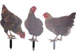 3Pcs Rooster Garden Stake Acrilico Colorato Vivente Lago Resistente Alle Intemperie Pollo Yard Decorazione Statua Per Il Cortile All'aperto Prato