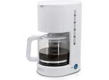 Briebe CM1171WHT Caffettiera A Filtro Elegance Con Caraffa In Vetro 10 Tazze, Filtro Riutilizzabile Bianco