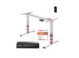 Struttura Per Scrivania Sanodesk Regolabile In Altezza, Elettrica Con 2 Motori, Usb A/B, Portata 120 Kg, 4 Funzioni Di Memoria, Protezione Anticollisione Bianco