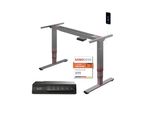 Struttura Per Scrivania Sanodesk Regolabile In Altezza, Elettrica Con 2 Motori, Usb A/B, Portata 120 Kg, 4 Funzioni Di Memoria, Protezione Anticollisione Grigio