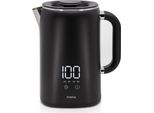 Briebe KT1175BLK Bollitore Eboil 1,7L Elettrico Con Impostazione Digitale Della Temperatura 45°-100°C Nero