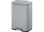 Eko - Portarifiuti A Pedale Madison 50 Litri - Acciaio Inox - Grigio