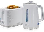 Briebe SKT1170WHT Set Elegance Tostapane 2 Fette A Fessura Larga + Bollitore 1,7L Elettrico Bianco