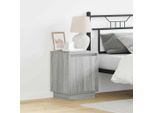 Vidaxl Comodino Grigio 39 X 34,5 X 50 Cm Materiale A Base Di Legno
