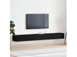 Vidaxl Armadio A Muro 2 Pezzi Look Rovere Nero 102 X 30 X 20 Cm