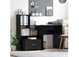 Maison Exclusive - Scrivania Rovere Nero 131,5 X 50 X 106,5 Cm Legno Multistrato