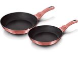 Set Di Padelle Berlinger Haus I-Rose 22-26 Cm Induzione Alluminio Rivestimento Antiaderente Titanio Rosa