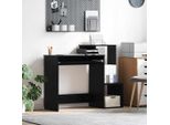 Maison Exclusive - Scrivania Con Scaffale Effetto Rovere Nero 106 X 41 X 88,5 Cm