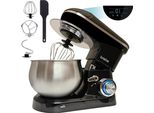 Briebe KM1164 Impastatrice Da Cucina, Vasca In Acciaio Inox Da 5L, 6 Velocità Led Touchscreen Nero