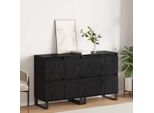 Vetrina Durevole 2 Pezzi Look Rovere Nero 120 X 35 X 70 Cm - Octo5557252 Cassettiere 2Pacchi