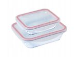 Pyrex Cook&Click 1,7 L + 0,8 L Set Di 2 Contenitori Ermetici In Vetro
