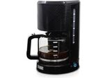 Briebe CM1171BLK Caffettiera A Filtro Elegance Con Caraffa In Vetro 10 Tazze, Filtro Riutilizzabile Nero