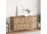 Vidaxl Credenze 2 Pezzi Rovere Artigianale 120 X 35 X 70 Cm Materiale A Base Di Legno