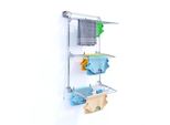 Stendibiancheria Verticale A Parete Con 3 Livelli, Asciugatrice Salvaspazio - Foxydry Tower 88 Cm Grigio