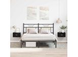 Maison Exclusive - Comodino Da Parete 2 Pezzi Effetto Rovere Nero