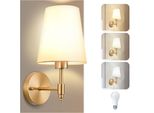 Lampada Da Parete Da Interno Oro, Lampada Da Parete Camera Da Letto Soggiorno Corridoio, E27 Lampada Da Comodino Vintage Moderno Retro Illuminazione Da Parete Con Paralume