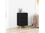 Vidaxl Comodino In Rovere Nero 40 X 35 X 70 Cm Materiale A Base Di Legno