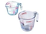 Set Di 2 Caraffe Dosatrici In Vetro Pyrex 0,25L 0,5L