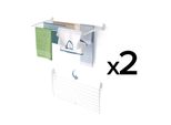 2X Stendibiancheria A Parete Moderno E Antiruggine, Asciugabiancheria In Alluminio - Foxydry Fold Down 100 Cm Bianco