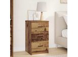 Comodino Resistente Con Cassetti In Legno Di Recupero 38 X 38 X 66 Cm - Comodini E Armadi Octo2724965 1Pacco