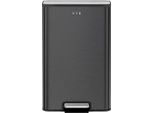Eko - Cestino A Pedale Marina 50 Litri - Plastica Acciaio Inox - Nero Opaco