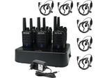 Radio Retevis RT668H, Walkie Talkie Con Schermo, Ricaricabile Con Caricatore A 6 Vie, Radio A Lunga Portata, Robusta Per Uso Industriale