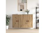 Vidaxl Armadi A Muro 2 Pezzi Rovere Artisan 69,5 X 34 X 90 Cm