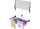 Stendibiancheria A Parete, Moderno, Compatto E Resistente - Foxydry Fold 100 Cm Nero