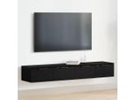 Vidaxl Armadio A Muro 2 Pezzi Look Rovere Nero 68 X 30 X 20 Cm