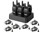 Radio Retevis H777D Con Caricatore A 6 Vie, Schermo Lcd, Porta Di Ricarica Type-C, 1200 Mah, Vox, Walkie Talkie Portatile Per Lavoro E Sicurezza