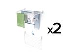 2X Stendibiancheria A Parete Per Balcone E Terrazza, Asciugatrice Salvaspazio - Foxydry Fold Down 80 Cm Bianco