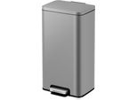 Eko - Pattumiera A Pedale Madison 30 Litri - Plastica In Acciaio Inox - Colore Grigio