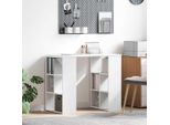 Maison Exclusive - Scrivania Con Scaffale Bianco 90 X 50 X 75 Cm Materiale Ligneo