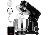 Mpm MRK-19B Impastatrice Robot Da Cucina, Vasca In Acciaio Inox Da 6,5 Litri, 6 Velocità Nero / Acciaio Inox