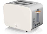 Swan ST14610WHTNEW Tostapane A Fessura Larga 2 Fette 3 Funzioni Design Bianco Nordico
