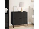 Pratico Comodino Nero 63,5 X 36 X 61 Cm Legno Composito - Comodini E Armadi ,Mobili Di Design 8643907 1Pacco