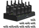 Radio Per Adulti Retevis RT668B, Walkie Talkie Ricaricabile Con Cuffie, Con Caricatore A 10 Vie, Allarme Di Emergenza, Per Scuola, Ristorante