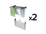 2X Stendibiancheria A Parete Pieghevole E Stabile, Ideale Per Piccole Abitazioni - Foxydry Fold Down 80 Cm Nero
