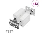 Vidaxl Staffa Per Montaggio Su Armadio 12 Pezzi Bianco 70 X 48 X 19 Mm