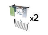 2X Stendibiancheria A Parete, Soluzione Salvaspazio Per Interni - Foxydry Fold Down 100 Cm Nero